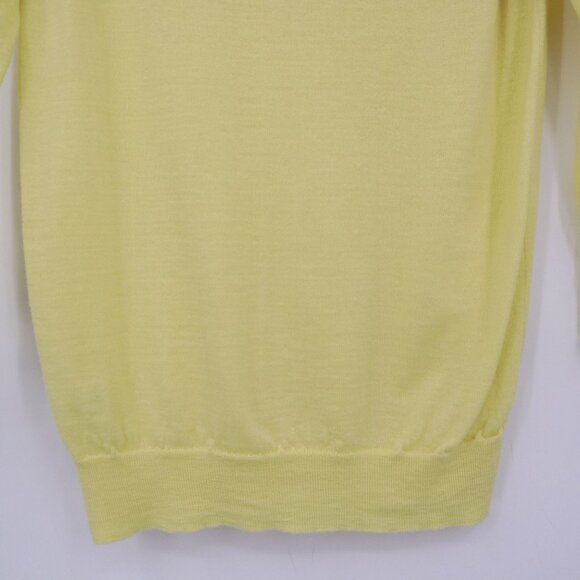 J. Crew‎ Merino Wool Sweater Womens PS Yellow Elevated Basic Preppy Academia - Picture 12 of 16